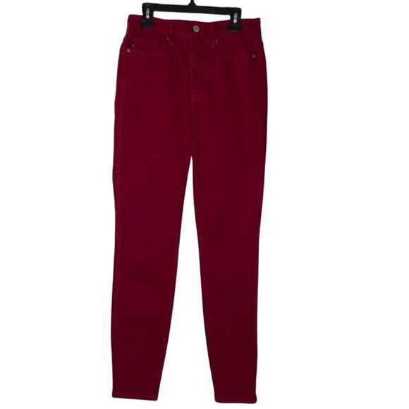 Judy Blue Red Skinny Jeans High Rise Stretch Denim Size 3 26 - Picture 1 of 5